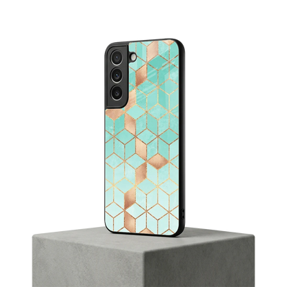 Aqua Mosaic samsung galaxy s22 mobile cover | shockproof glass phone case