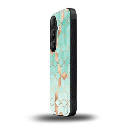 Aqua Mosaic samsung galaxy s24 mobile cover | shockproof glass phone case