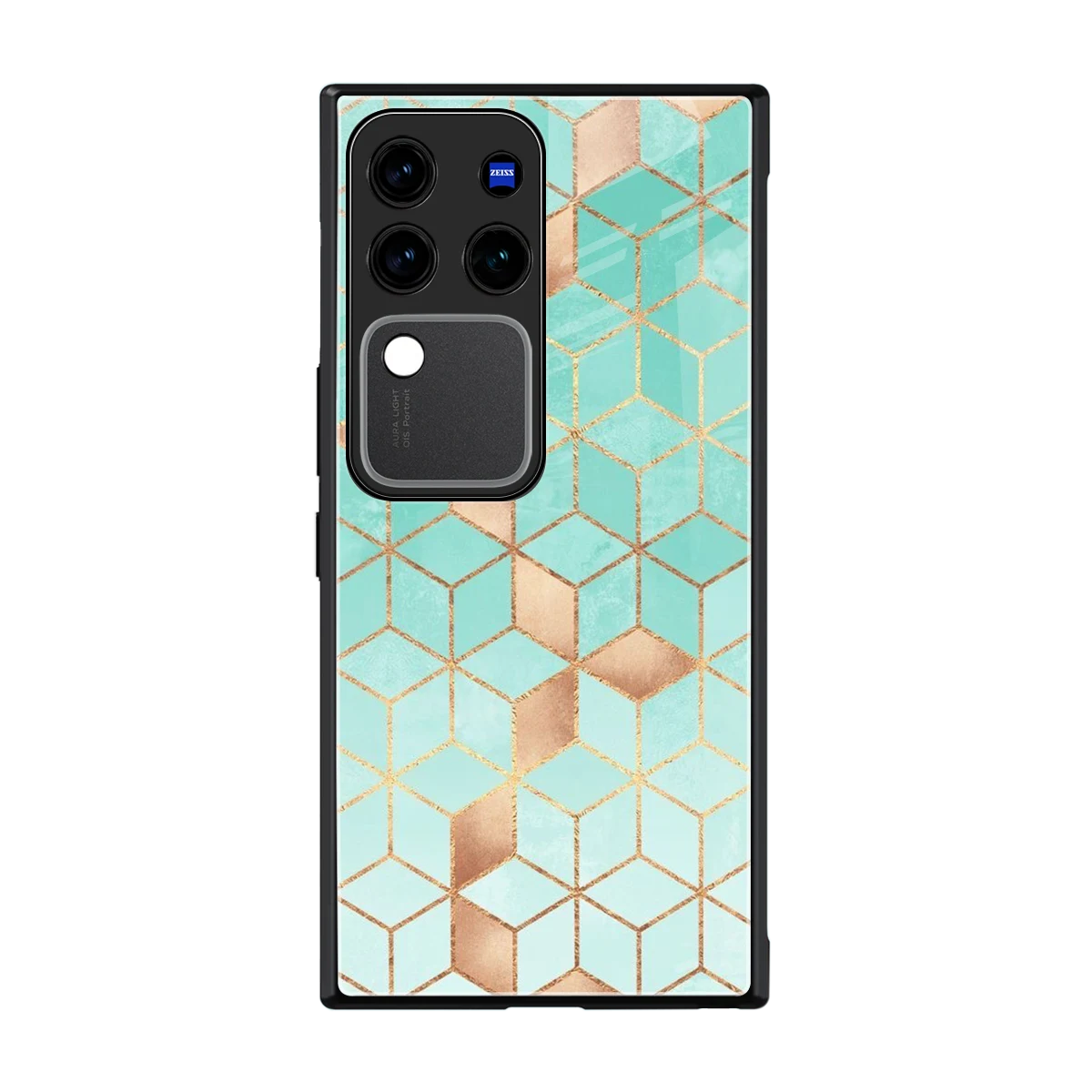 Aqua Mosaic back phone cover | glass case forvivo v30 pro