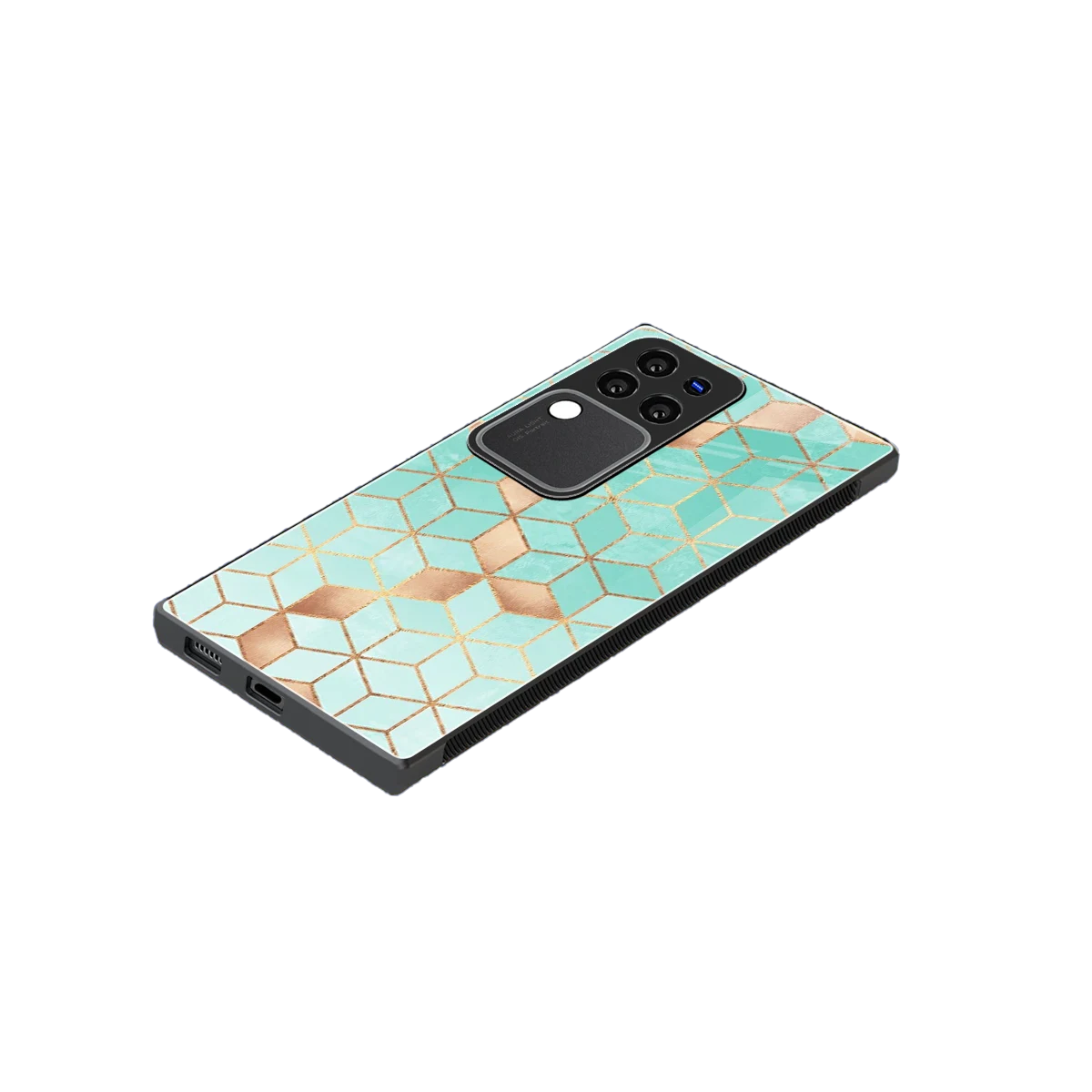 Aqua Mosaic stylish phone case forvivo v30 pro | glossy glass and slim fit