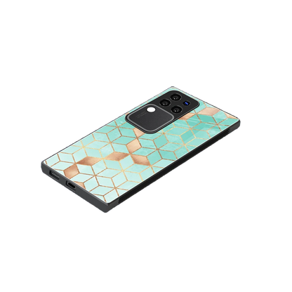 Aqua Mosaic stylish phone case forvivo v30 pro | glossy glass and slim fit