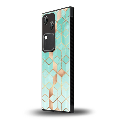 Aqua Mosaic vivo v30 mobile cover | shockproof glass phone case
