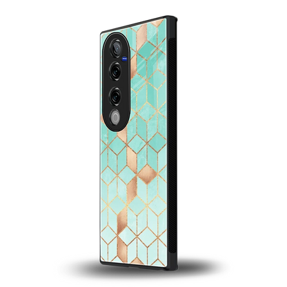 Aqua Mosaic vivo v40 pro mobile cover | shockproof glass phone case