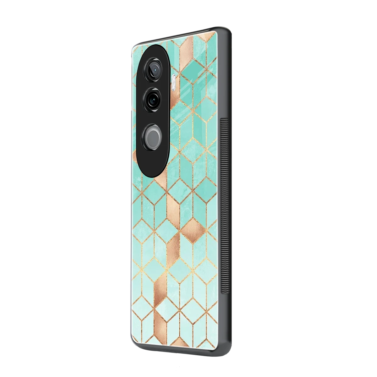 Aqua Mosaic vivo v40e mobile cover | shockproof glass phone case