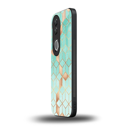 Aqua Mosaic vivo v50 mobile cover | shockproof glass phone case