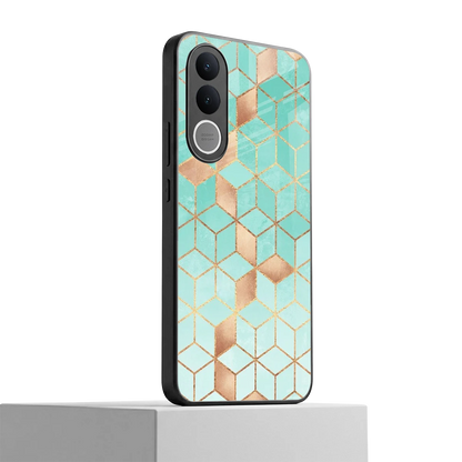 Aqua Mosaic vivo v70 fe mobile cover | shockproof glass phone case