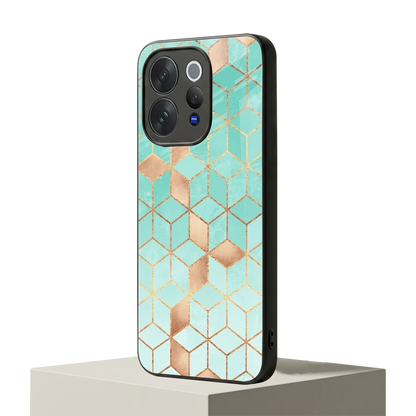Aqua Mosaic vivo v70 mobile cover | shockproof glass phone case