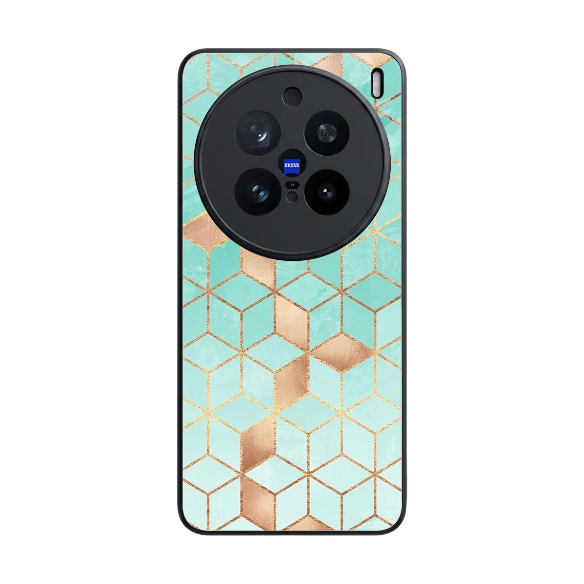 Aqua Mosaic back phone cover | glass case for vivo x200 pro