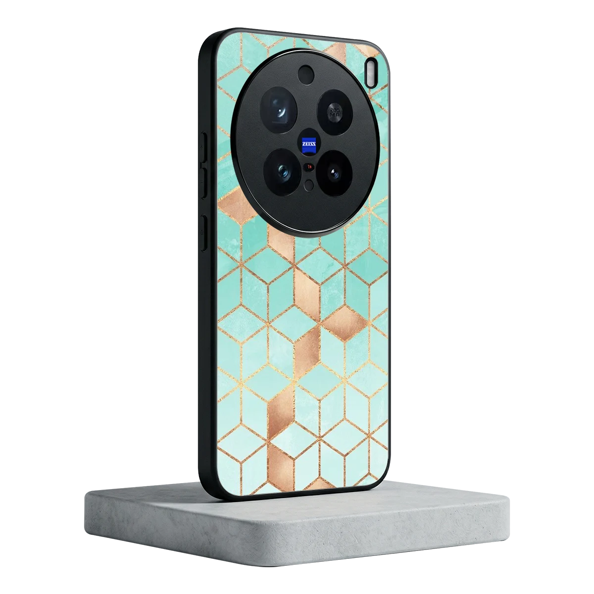 Aqua Mosaic vivo x200 pro mobile cover | shockproof glass phone case