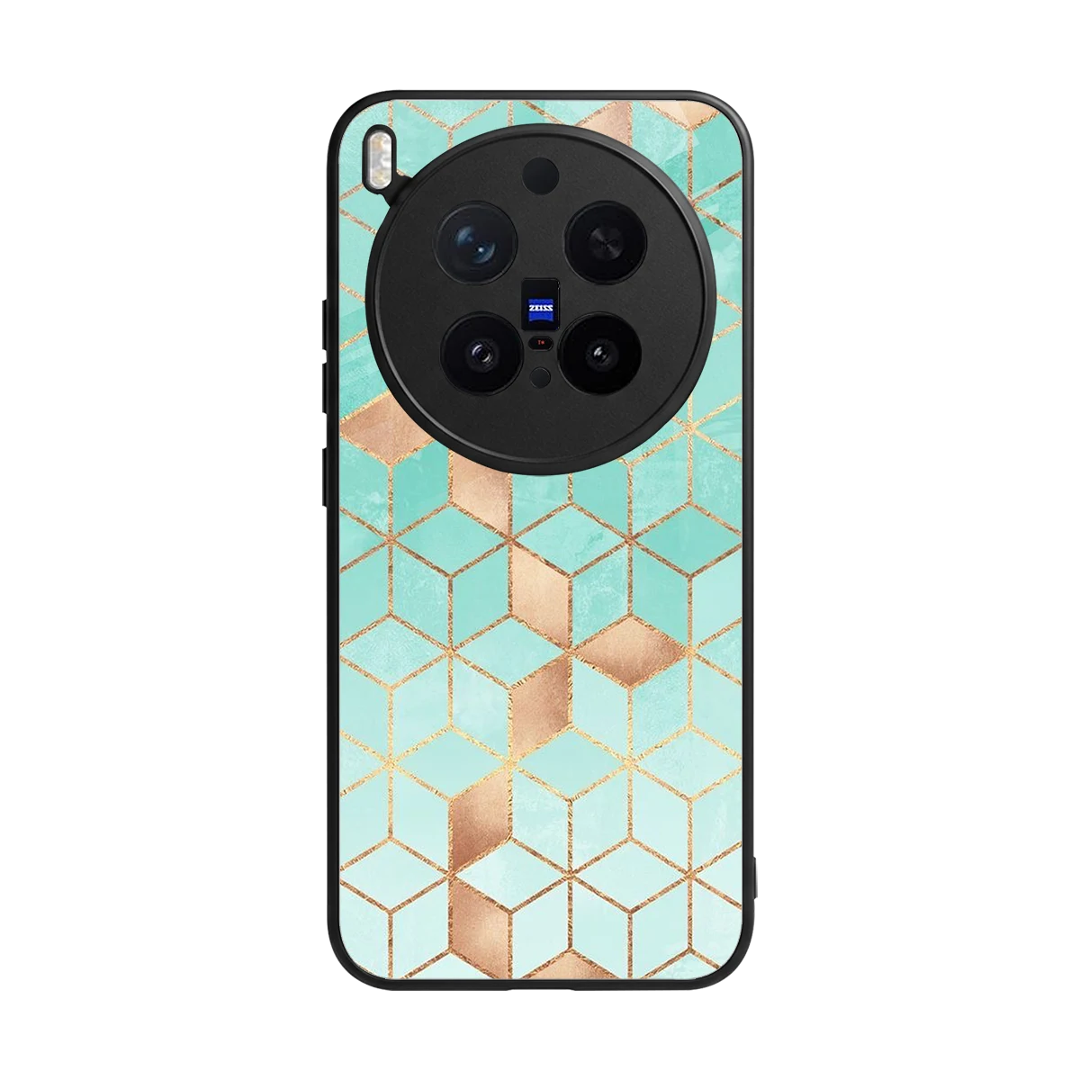 Aqua Mosaic back phone cover | glass case for vivo x300 pro
