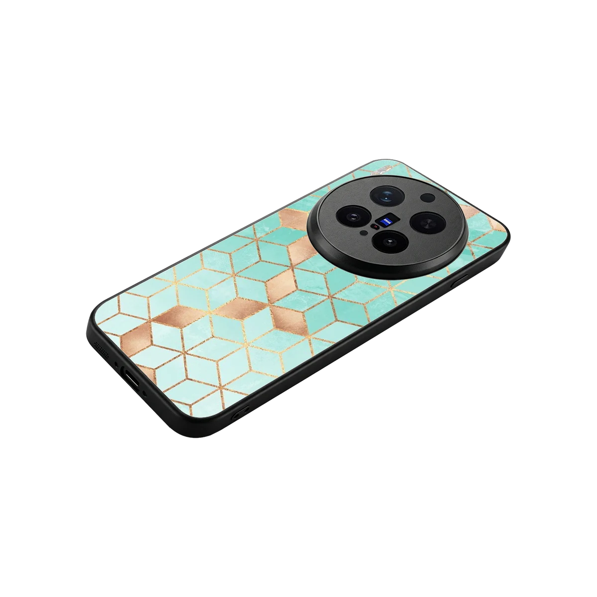 Aqua Mosaic stylish phone case for vivo x300 pro | glossy glass and slim fit