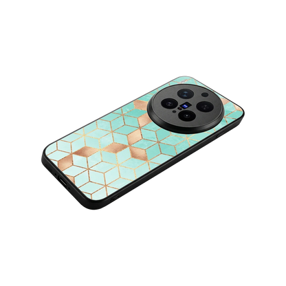 Aqua Mosaic stylish phone case for vivo x300 pro | glossy glass and slim fit