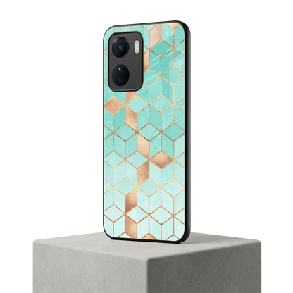 Aqua Mosaic vivo y16 mobile cover | shockproof glass phone case