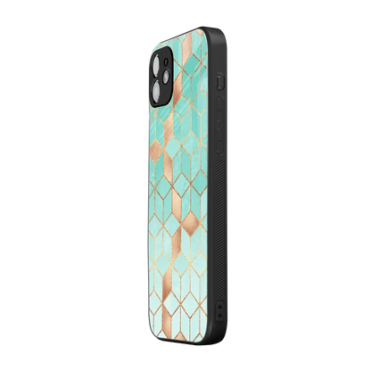 Aqua Mosaic iphone 11 mobile cover | shockproof glass phone case