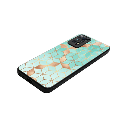 Aqua Mosaic stylish phone case for redmi note 11 pro | glossy glass and slim fit