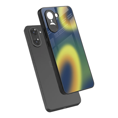 Aqua Sunset sleek oneplus nord ce5 5g cover with tempered glass back and TPU edges