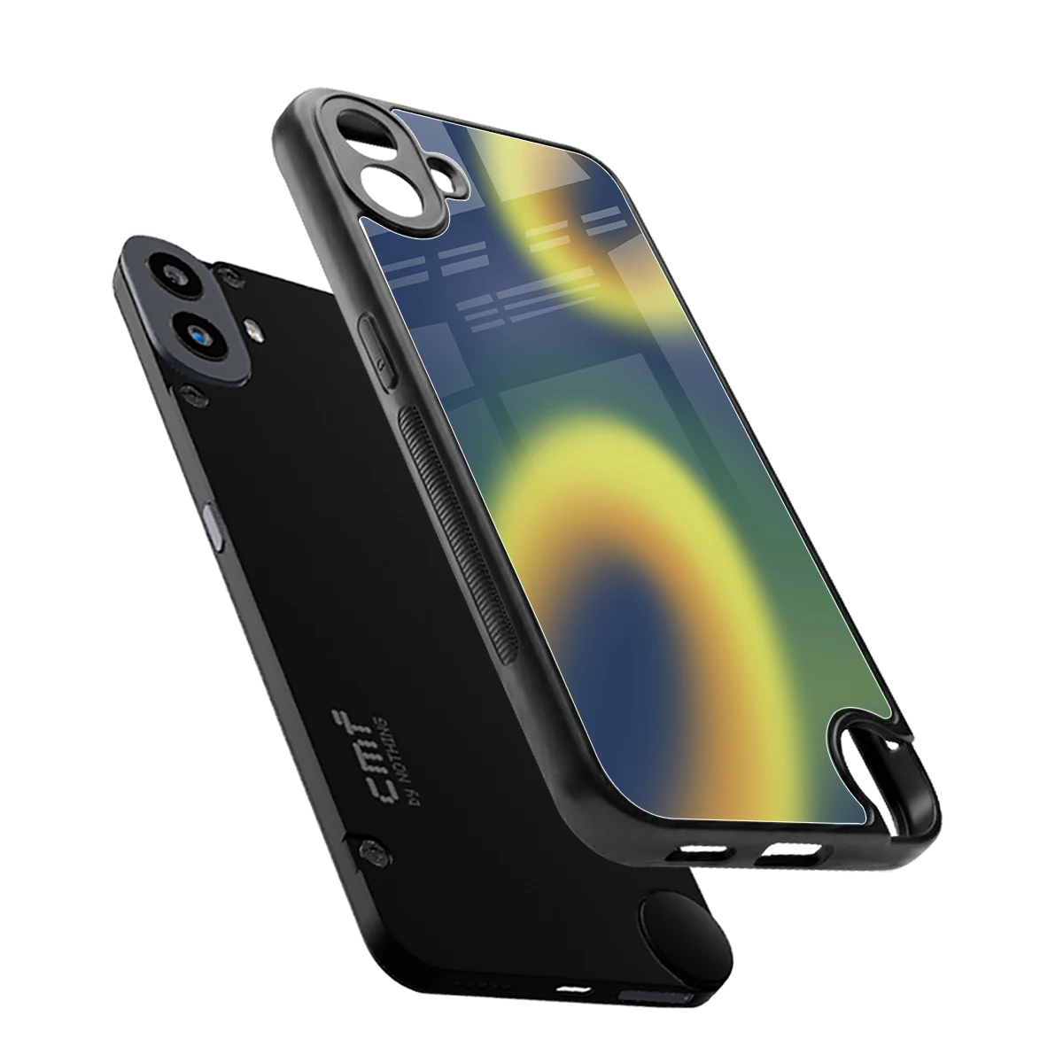 Aqua Sunset sleek cmf nothing phone 1 cover with tempered glass back and TPU edges