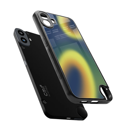 Aqua Sunset sleek cmf nothing phone 1 cover with tempered glass back and TPU edges