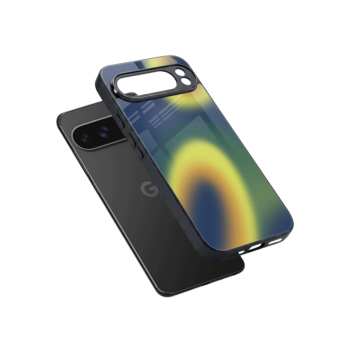 Aqua Sunset sleek google pixel 10 pro xl cover with tempered glass back and TPU edges