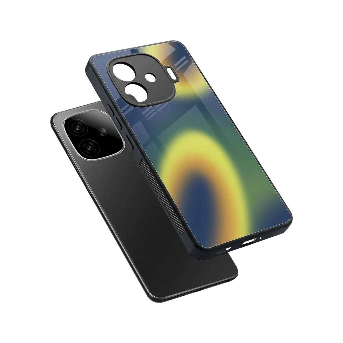 Aqua Sunset sleek iqoo neo 10r 5g cover with tempered glass back and TPU edges