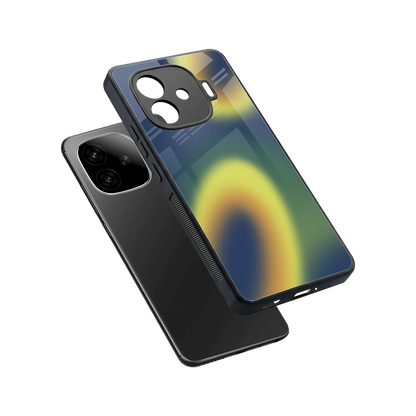 Aqua Sunset sleek iqoo neo 10r 5g cover with tempered glass back and TPU edges