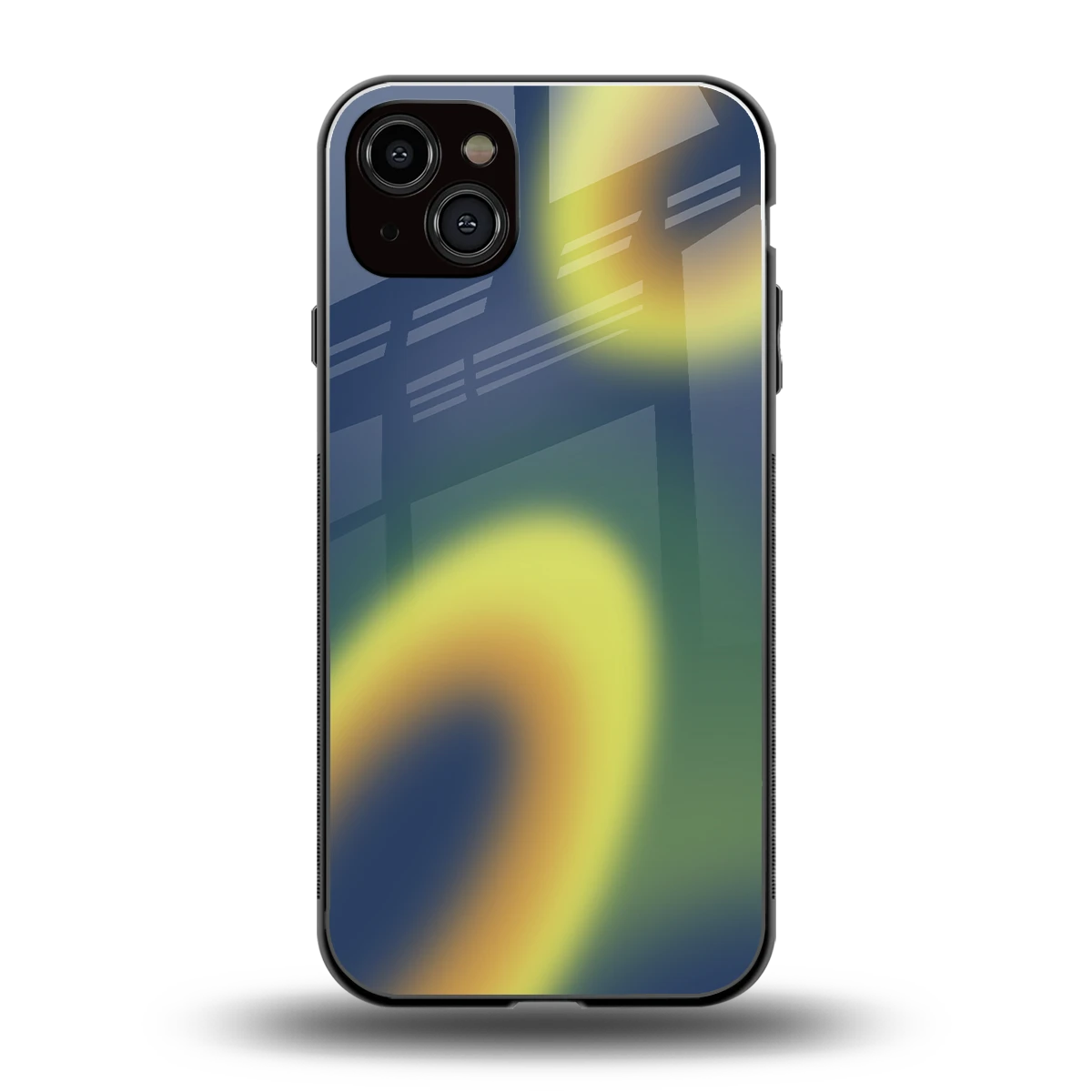 Aqua Sunset back phone cover | glass case for iphone 14 plus