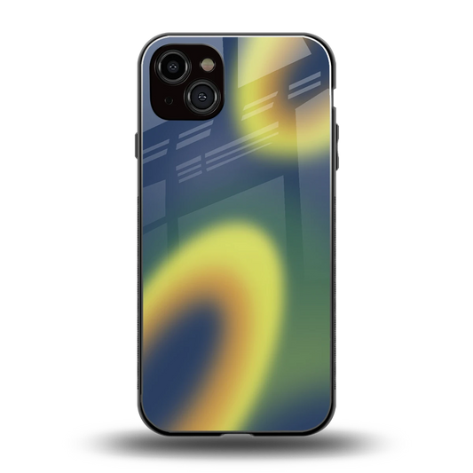 Aqua Sunset back phone cover | glass case for iphone 14 plus