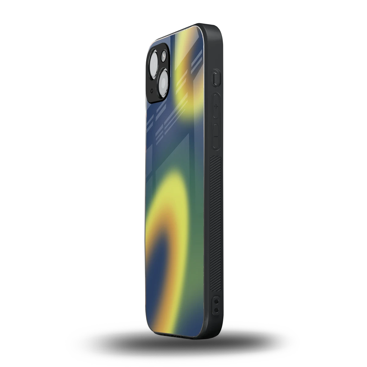 Aqua Sunset iphone 14 plus mobile cover | shockproof glass phone case