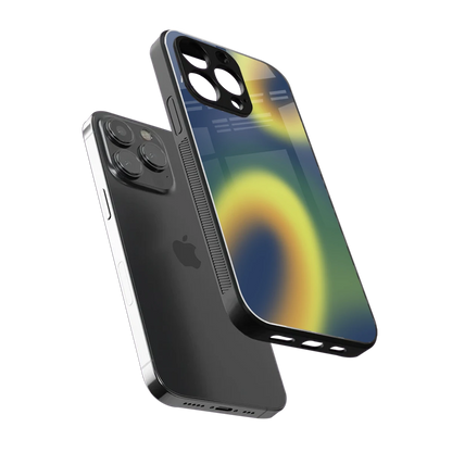Aqua Sunset sleek iphone 15 pro max cover with tempered glass back and TPU edges
