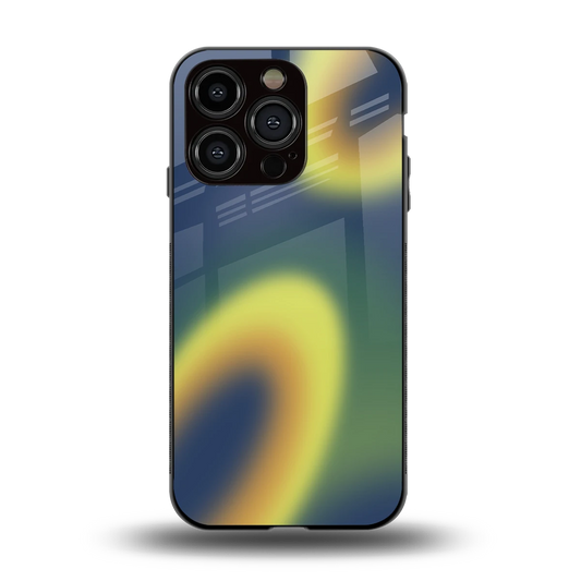 Aqua Sunset back phone cover | glass case for iphone 15 pro