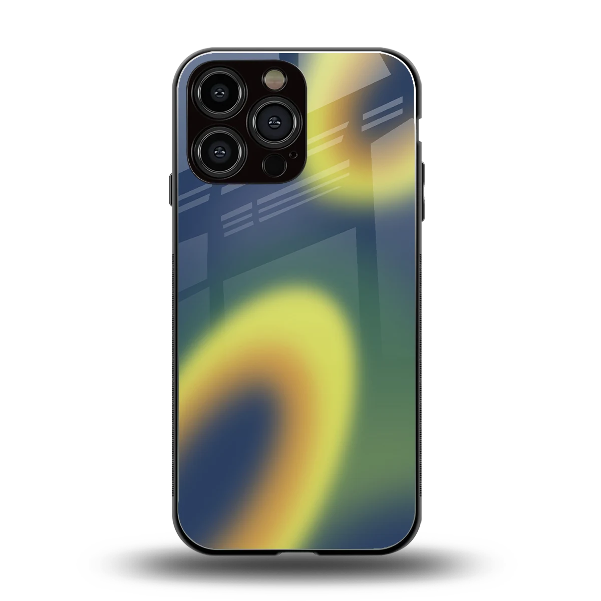 Aqua Sunset back phone cover | glass case for iphone 16 pro max