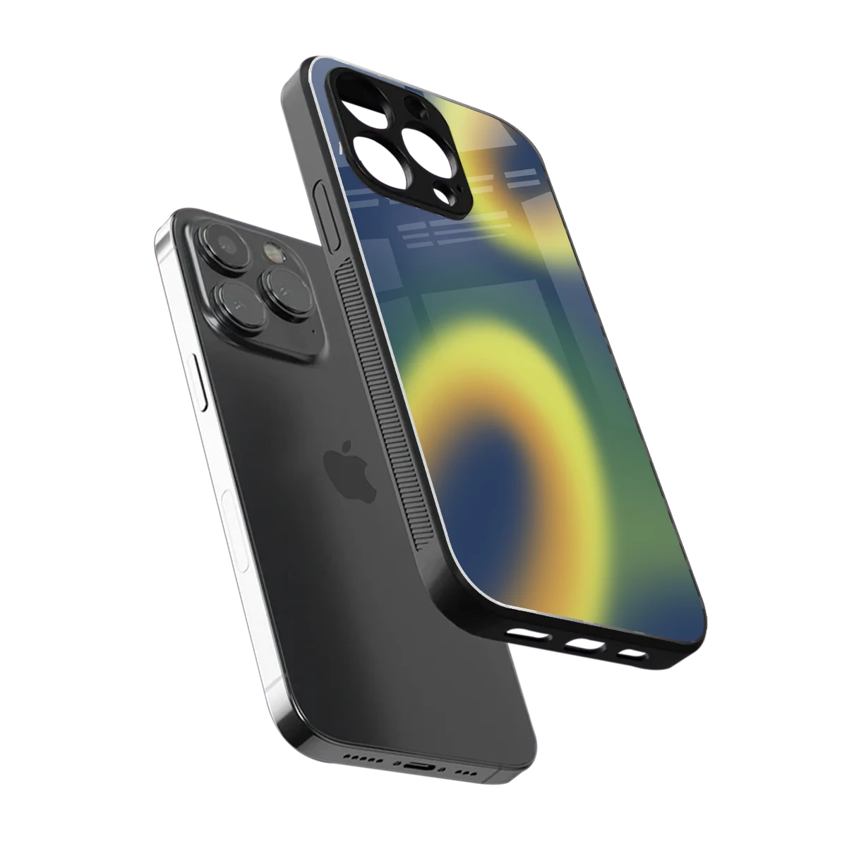 Aqua Sunset sleek iphone 16 pro max cover with tempered glass back and TPU edges