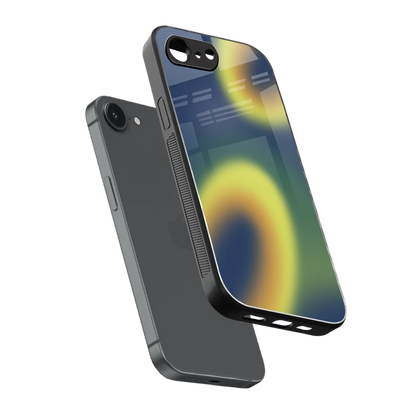 Aqua Sunset sleek iphone 16e cover with tempered glass back and TPU edges