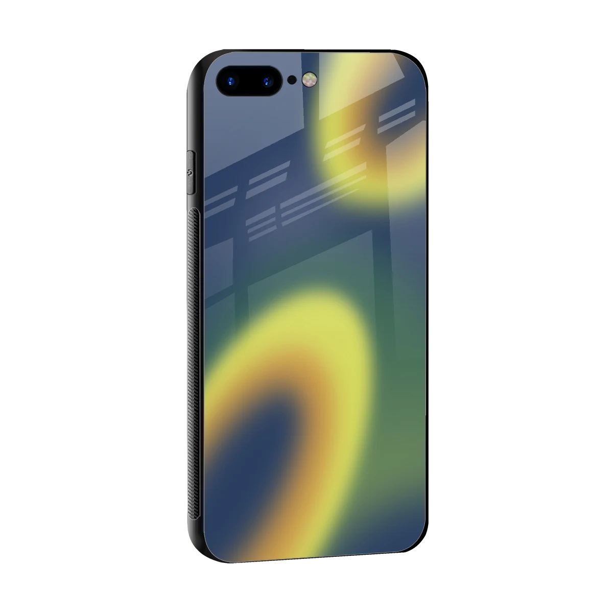 Aqua Sunset sleek iphone 8 plus cover with tempered glass back and TPU edges