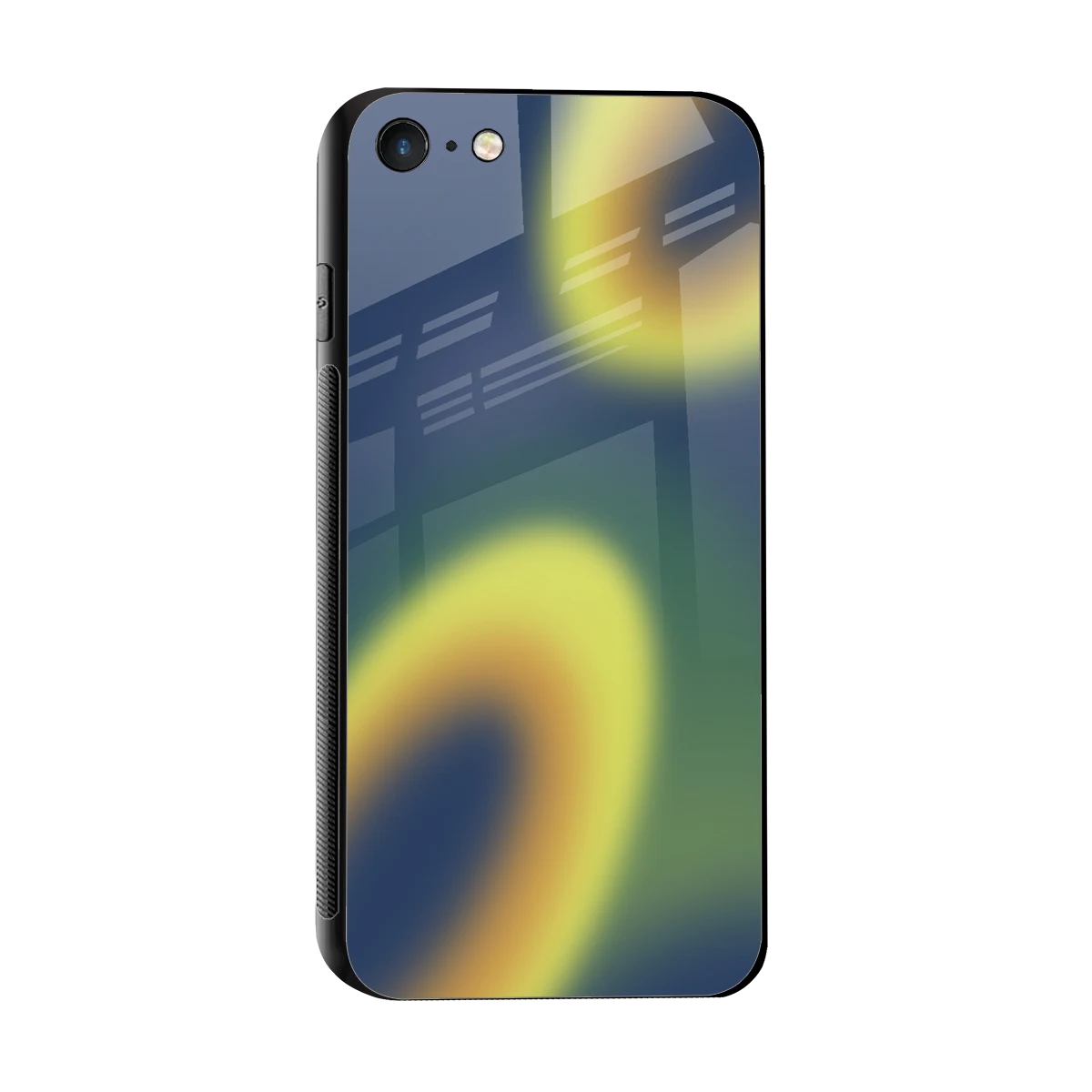Aqua Sunset sleek iphone 7 cover with tempered glass back and TPU edges