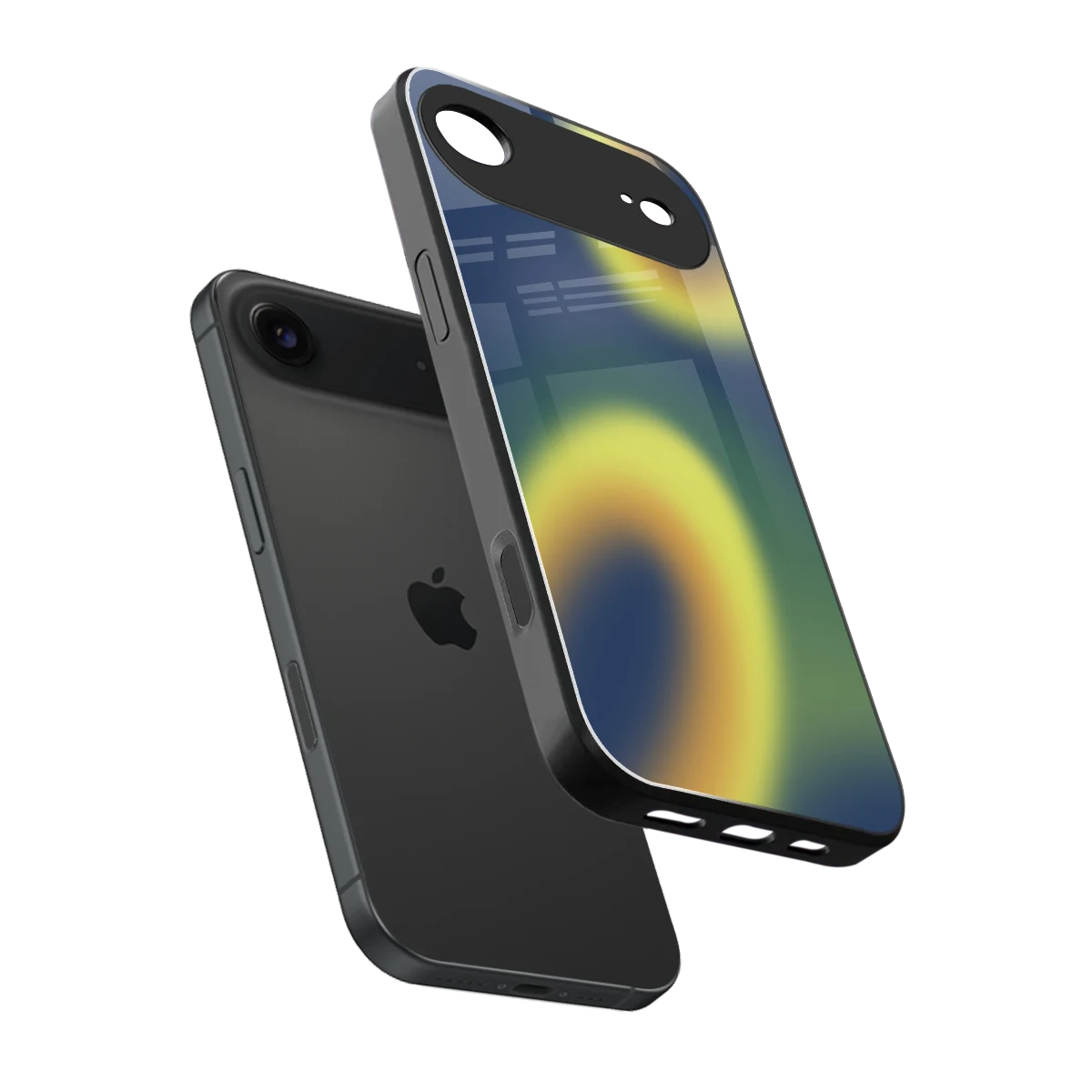 Aqua Sunset sleek iphone air cover with tempered glass back and TPU edges