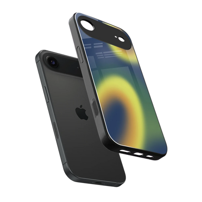 Aqua Sunset sleek iphone air cover with tempered glass back and TPU edges