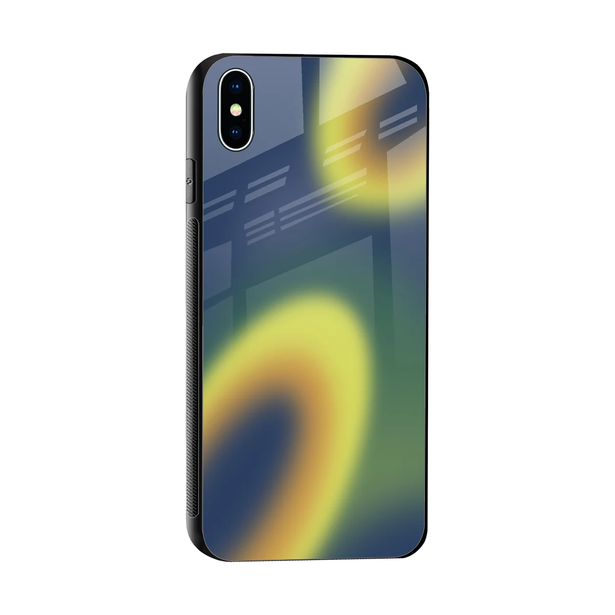 Aqua Sunset sleek iphone xs max cover with tempered glass back and TPU edges