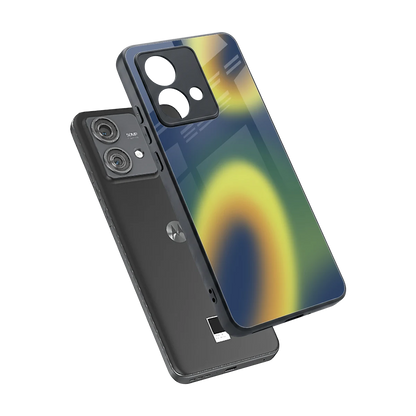 Aqua Sunset sleek motorola edge 40 neo 5g cover with tempered glass back and TPU edges