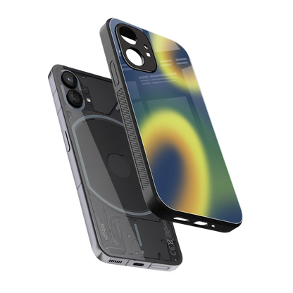 Aqua Sunset sleek nothing phone 1 cover with tempered glass back and TPU edges