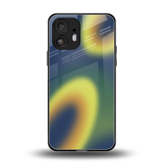 Aqua Sunset back phone cover | glass case for nothing phone 2