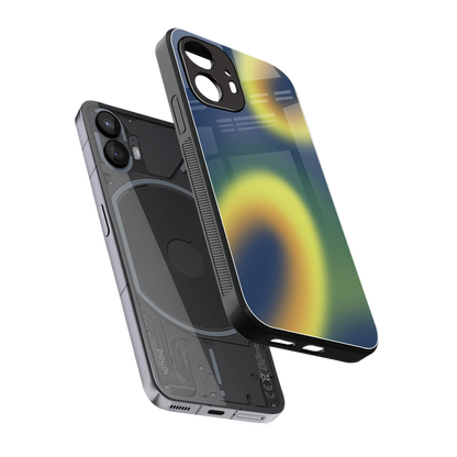 Aqua Sunset sleek nothing phone 2 cover with tempered glass back and TPU edges