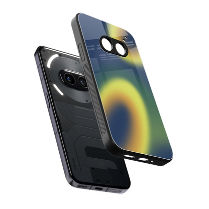 Aqua Sunset sleek nothing phone 2a cover with tempered glass back and TPU edges