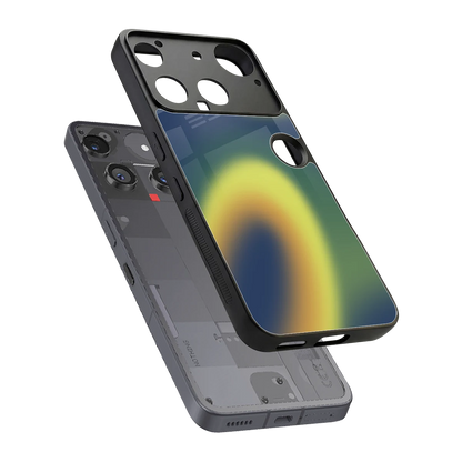 Aqua Sunset sleek nothing phone 3 cover with tempered glass back and TPU edges