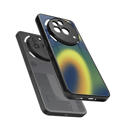 Aqua Sunset sleek nothing phone 3a pro cover with tempered glass back and TPU edges