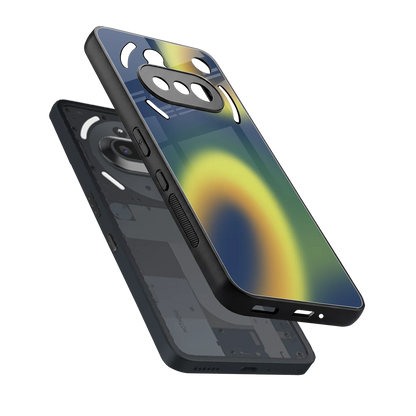 Aqua Sunset sleek nothing phone 3a cover with tempered glass back and TPU edges