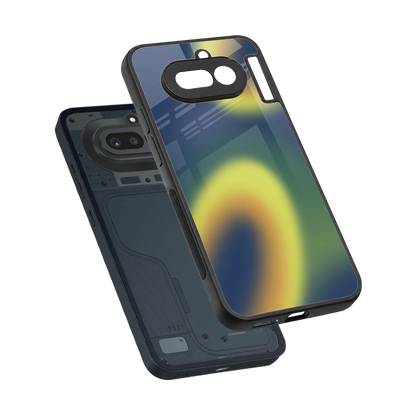 Aqua Sunset sleek nothing phone 4a cover with tempered glass back and TPU edges