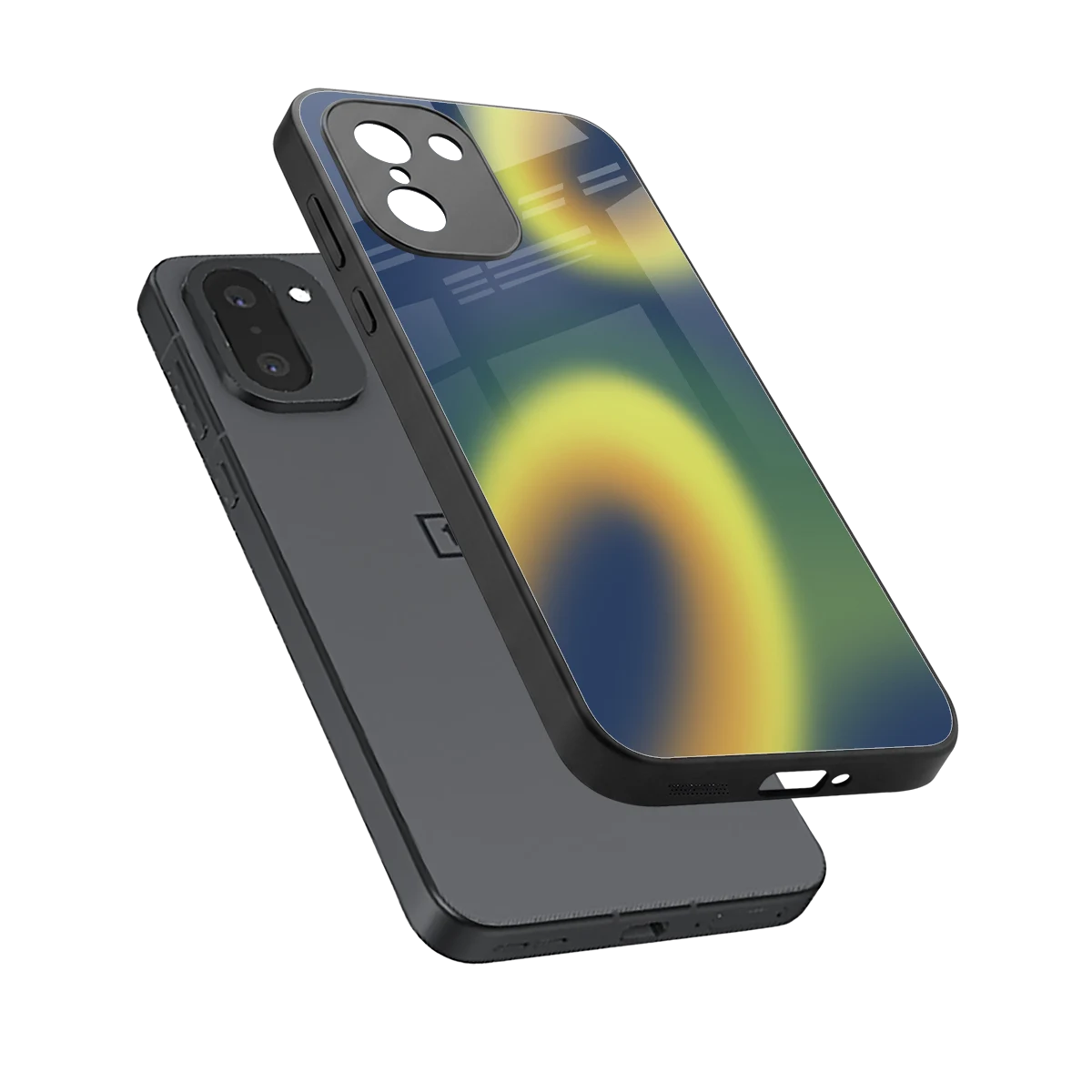 Aqua Sunset sleek oneplus 15r cover with tempered glass back and TPU edges
