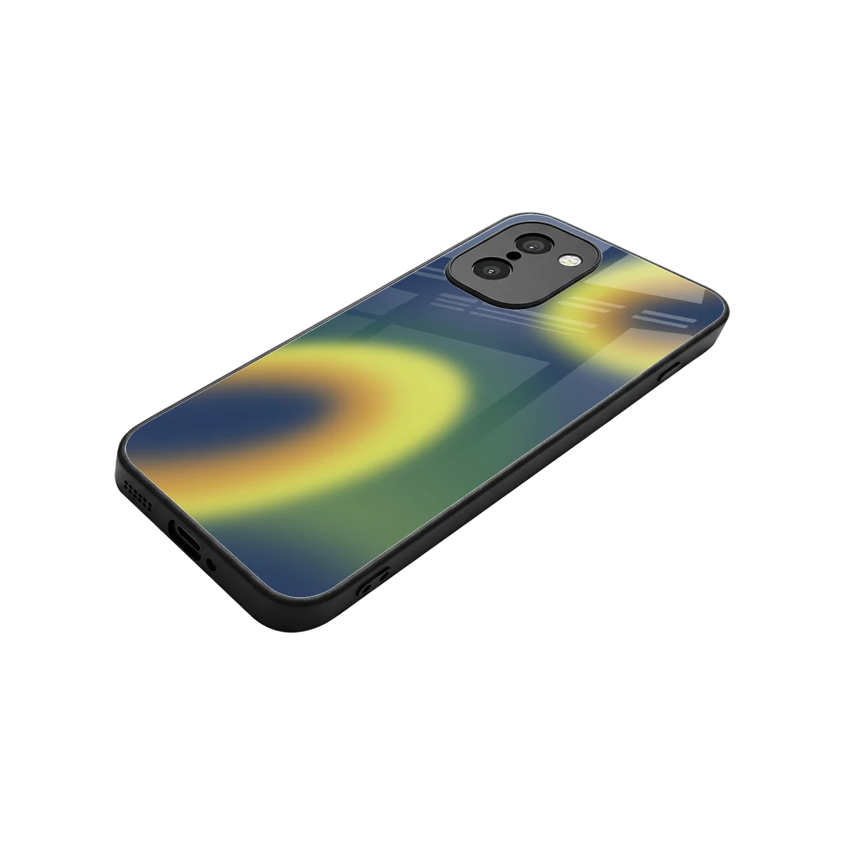 Aqua Sunset stylish phone case for oneplus 15r | glossy glass and slim fit
