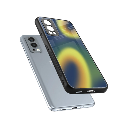 Aqua Sunset sleek oneplus nord 2 cover with tempered glass back and TPU edges